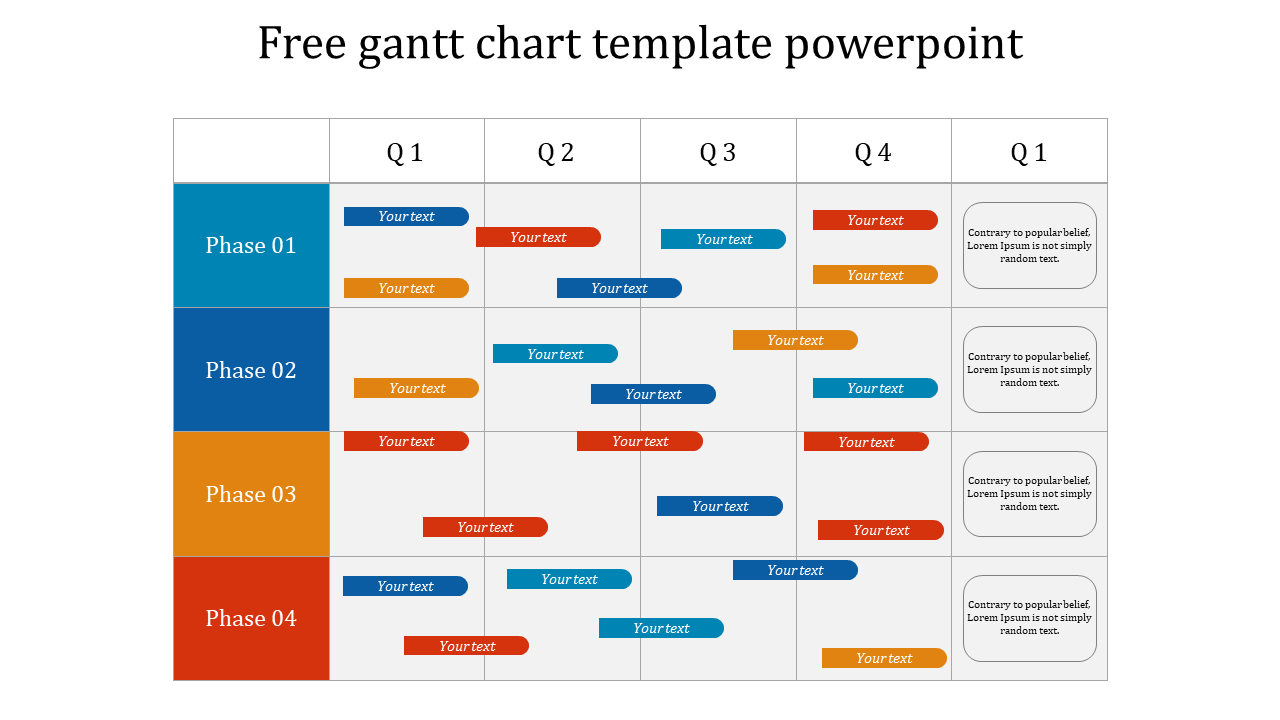 Free - Free Gantt Chart Template PowerPoint and Google Slides